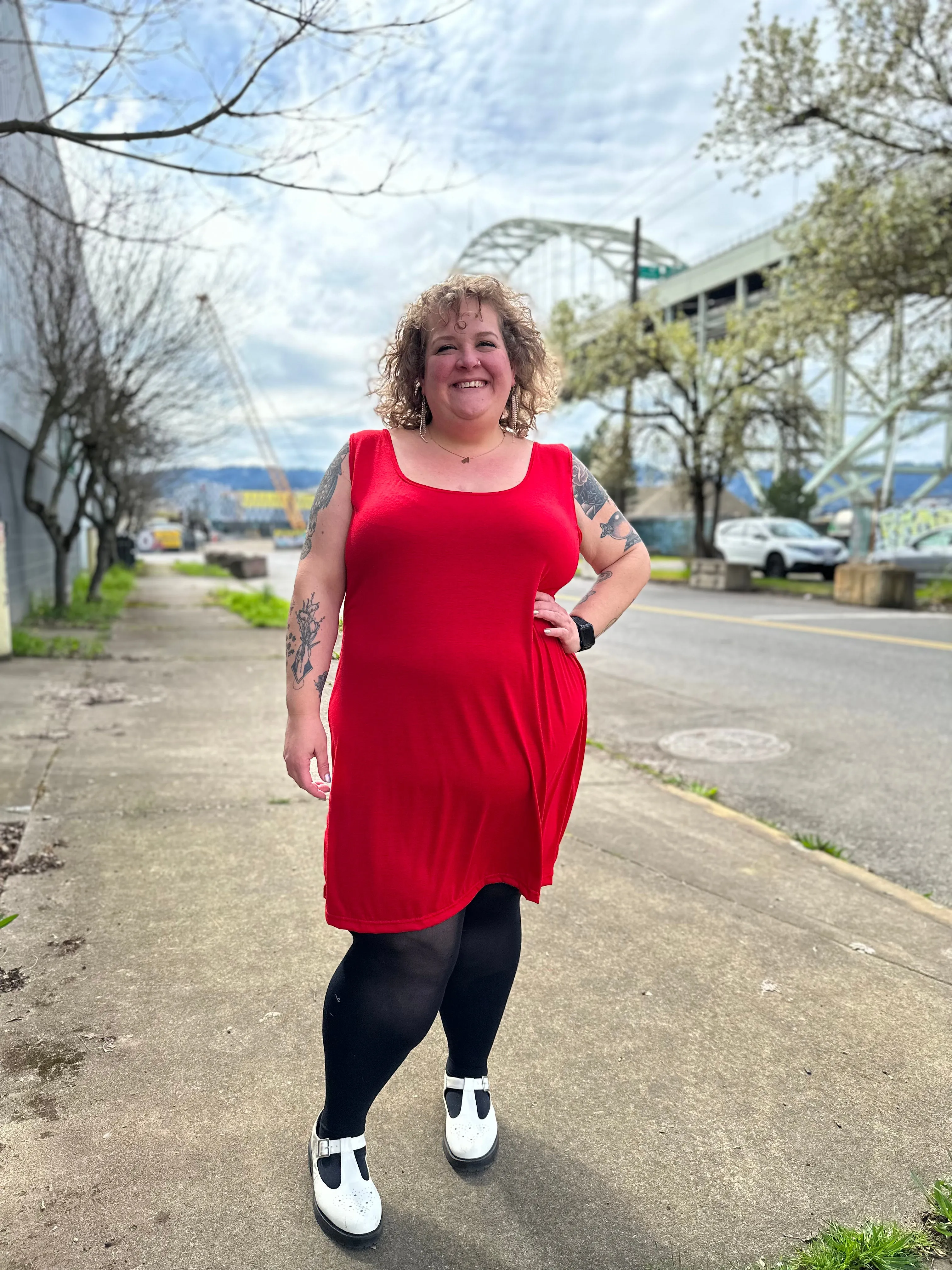 Red Base Dress sold by Copper Union Apparel product image thumbnail 2