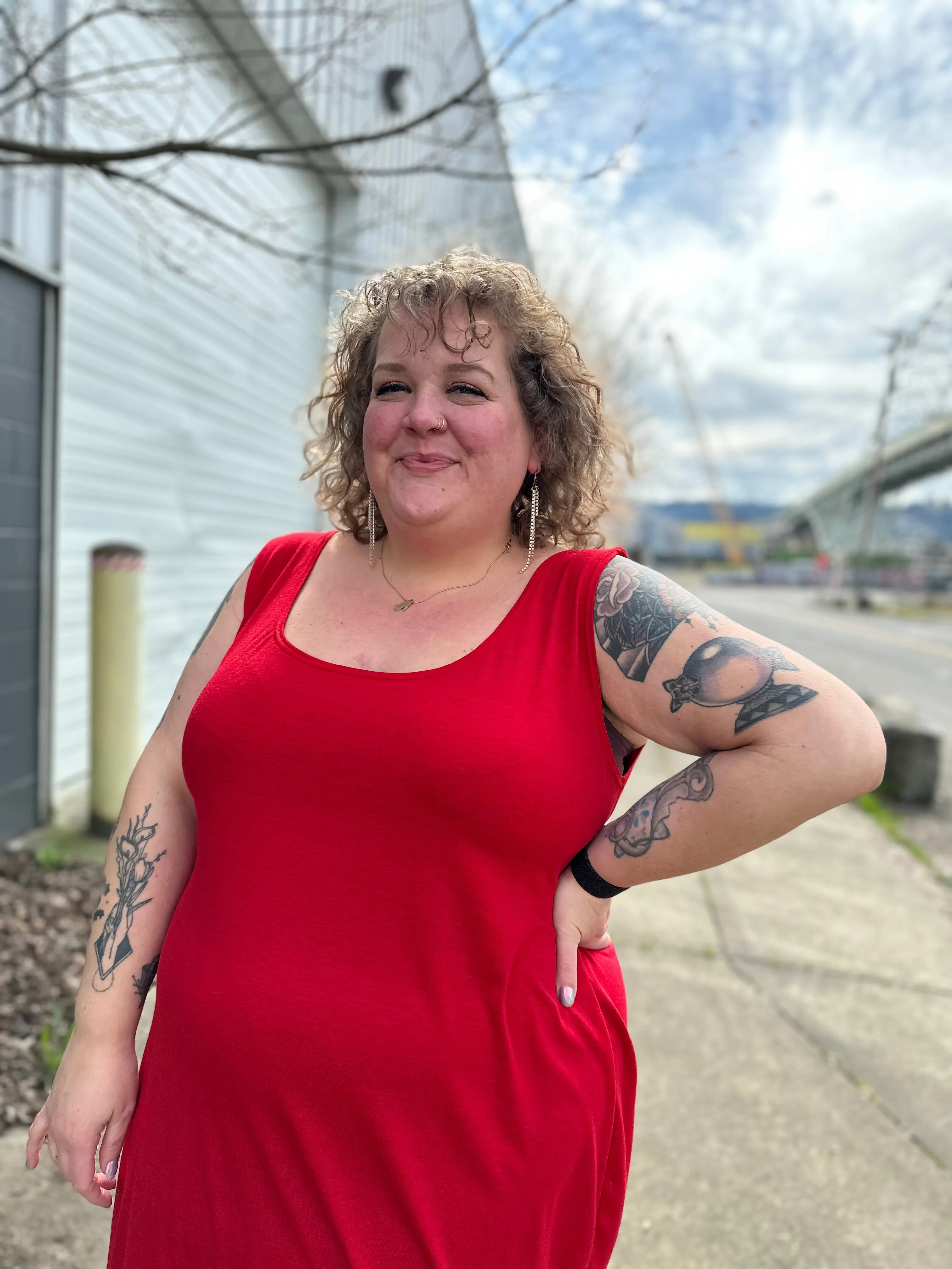 Red Base Dress sold by Copper Union Apparel product image thumbnail 3