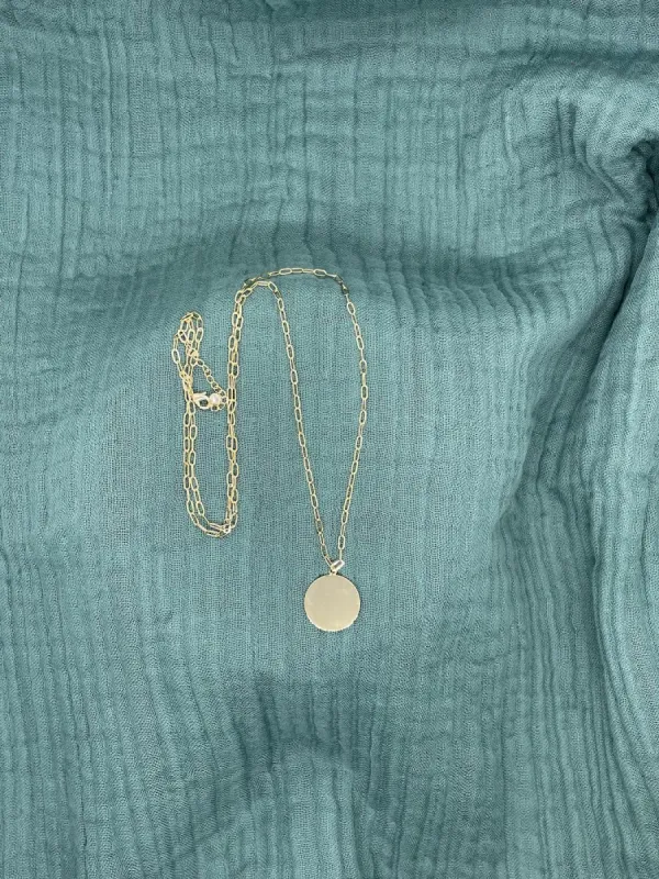 Simple Gold Pendant Necklace sold by Copper Union Apparel