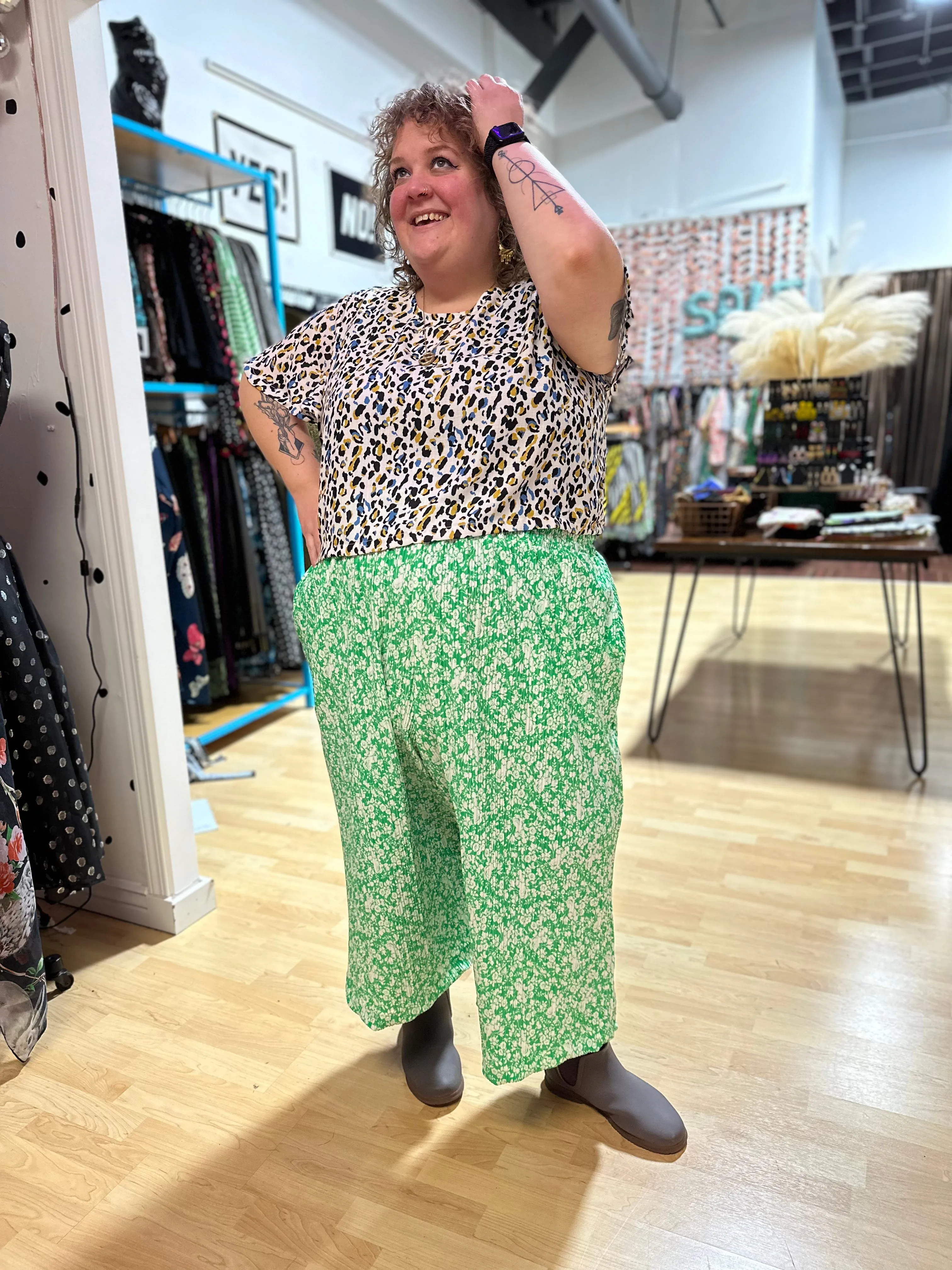 Floral Plisse Elyse Pants sold by Copper Union Apparel product image thumbnail 2