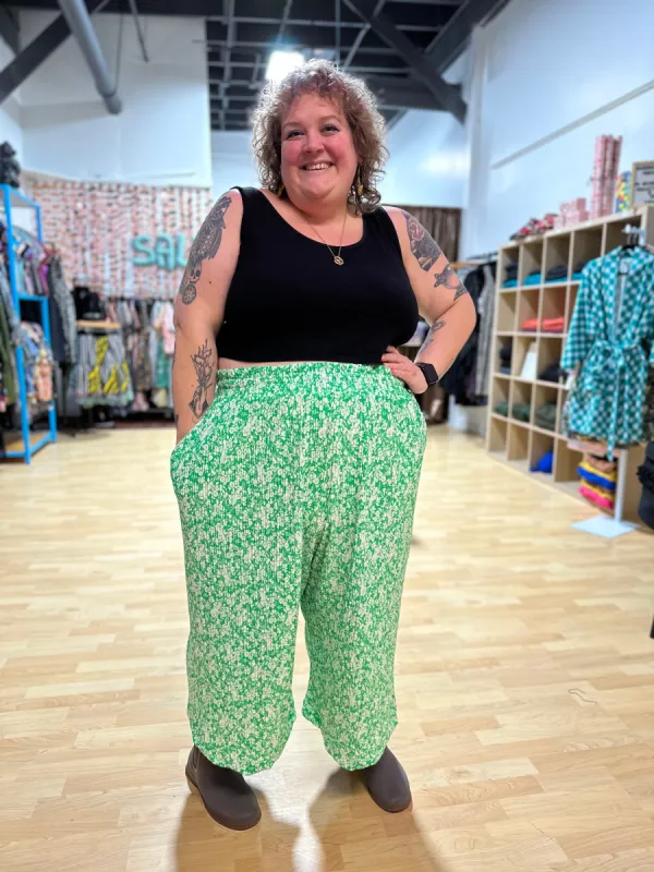 Floral Plisse Elyse Pants sold by Copper Union Apparel