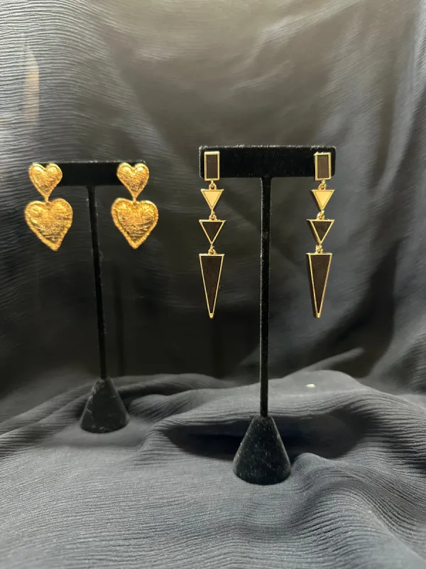 Black Triangle Dangles sold by Copper Union Apparel