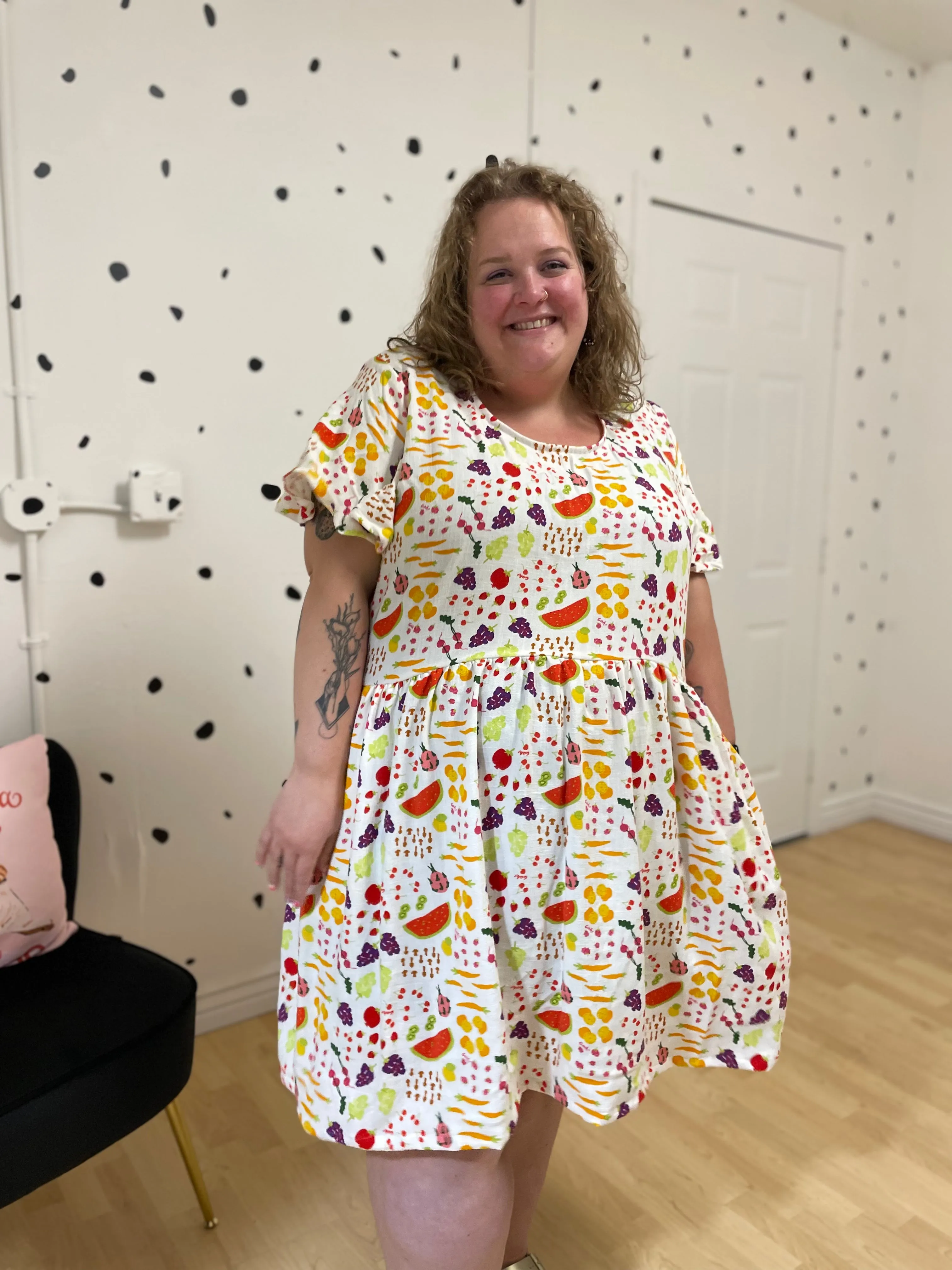 Farmer's Market Flutter Ty Dress sold by Copper Union Apparel product image thumbnail 4