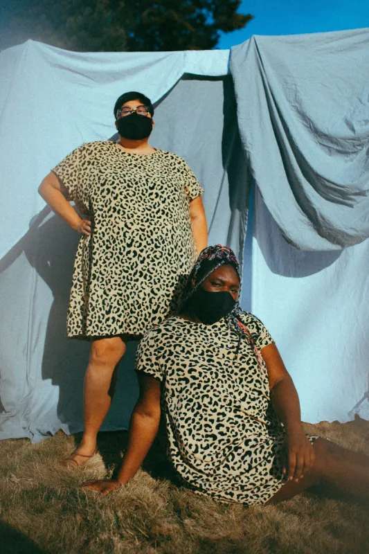 Cheetah Shirt Dress made by Copper Union Apparel
