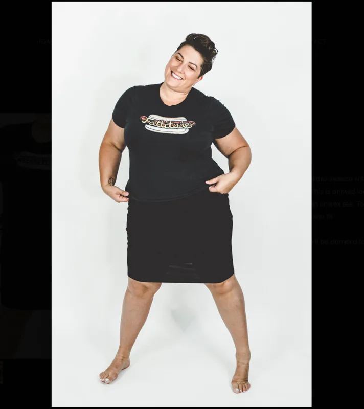 Fatitude Crop Tee sold by Copper Union Apparel