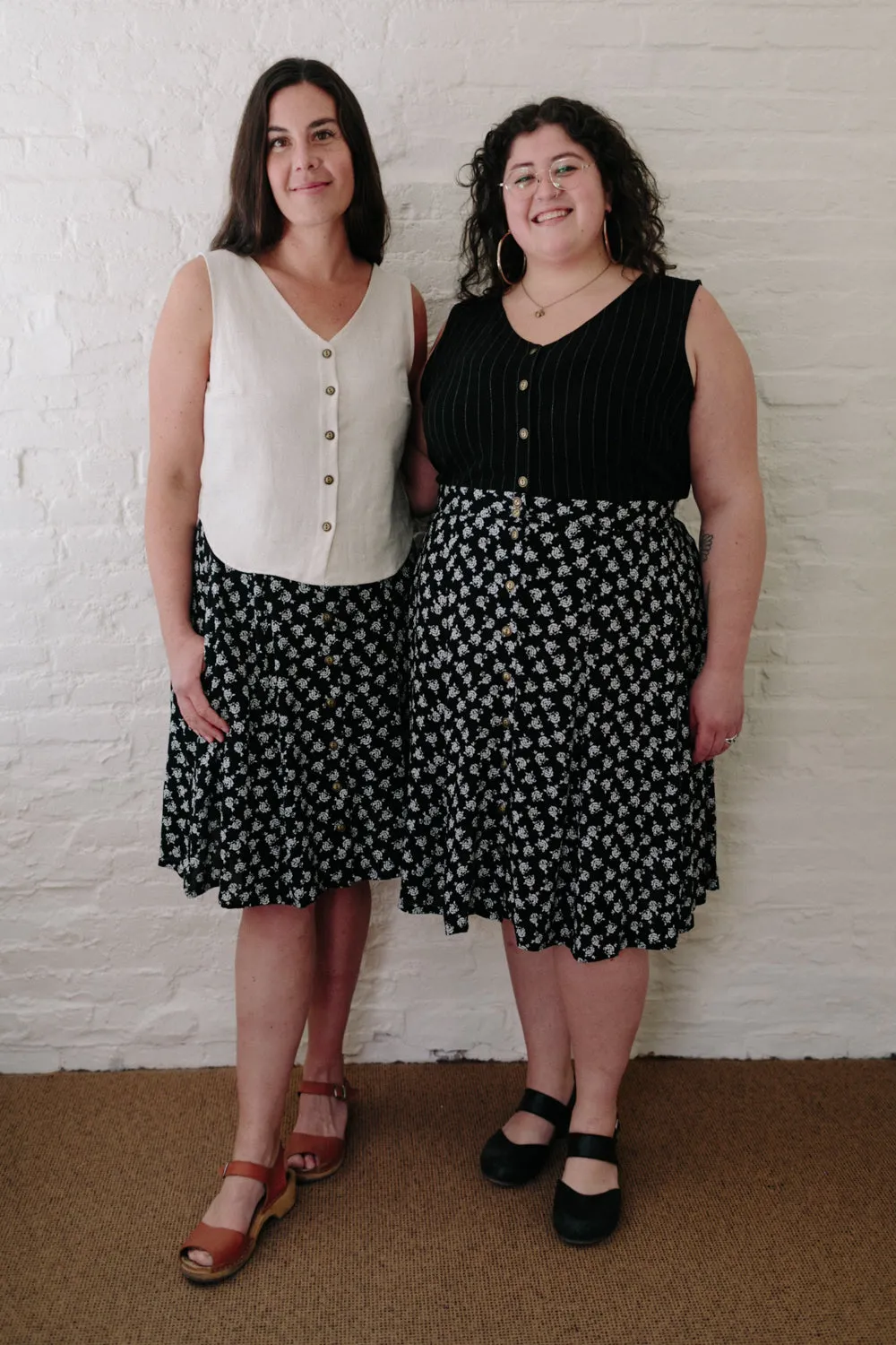 Bae Skirt in Black Rose Crepe sold by Altar PDX product image thumbnail 5