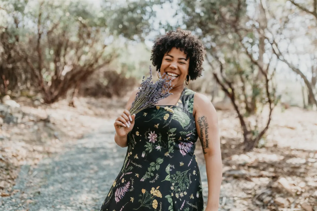 Iris Dress in Ecovero Nervine sold by Altar PDX