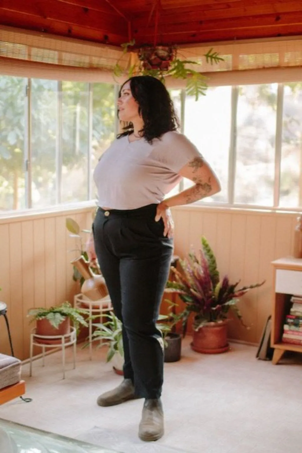 Perfect Pant 2.0 in Black Linen sold by Altar PDX product image thumbnail 5