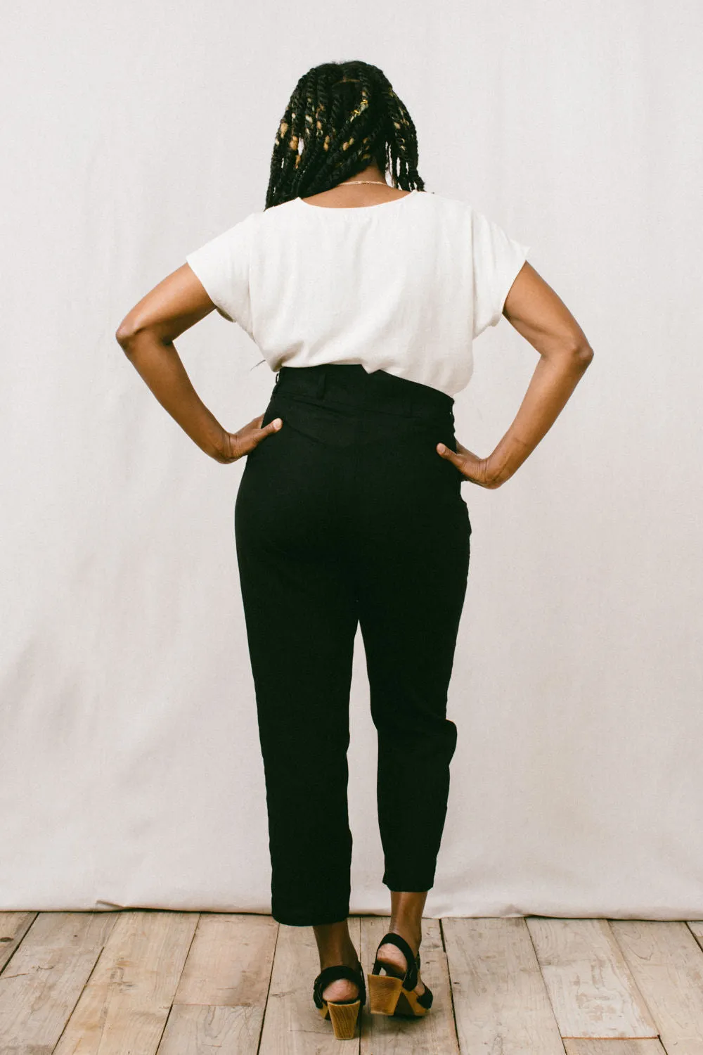 Perfect Pant 2.0 in Black Linen sold by Altar PDX product image thumbnail 3