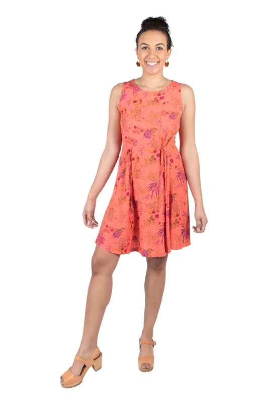 Tia Dress in Coral Floral sold by Altar PDX
