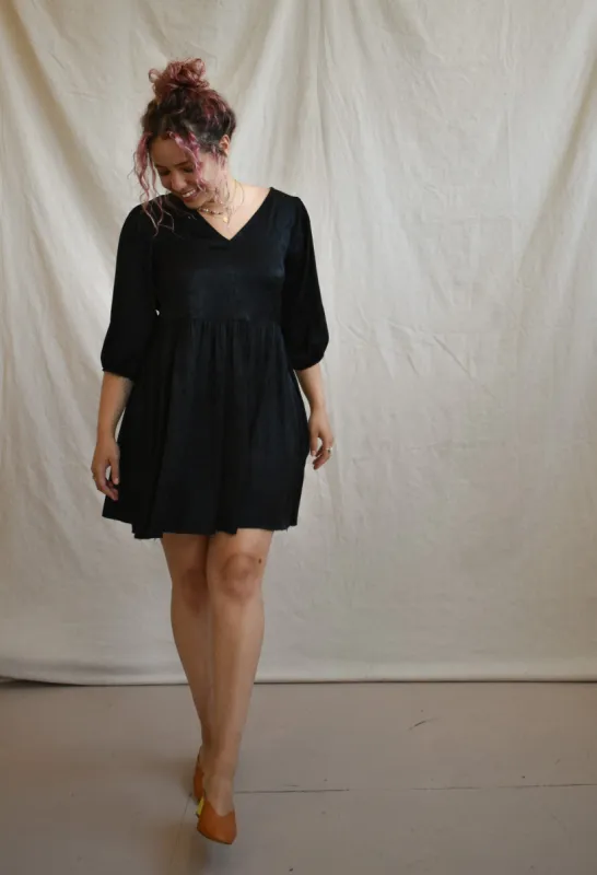 Monique Dress in Obsidian Floral sold by Altar PDX