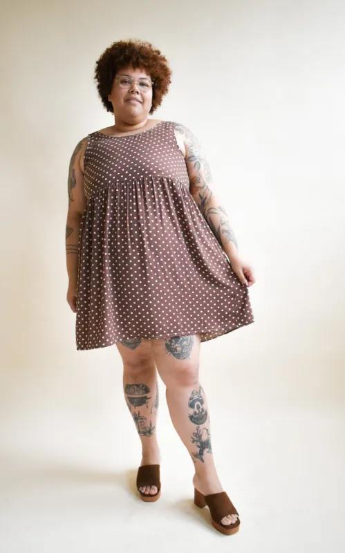 Meredith Dress in Brown Dot * ONLY THREE LEFT!!!* sold by Altar PDX