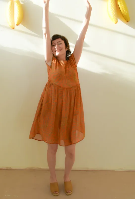 Florence Dress in Sunburst Leonotis sold by Altar PDX