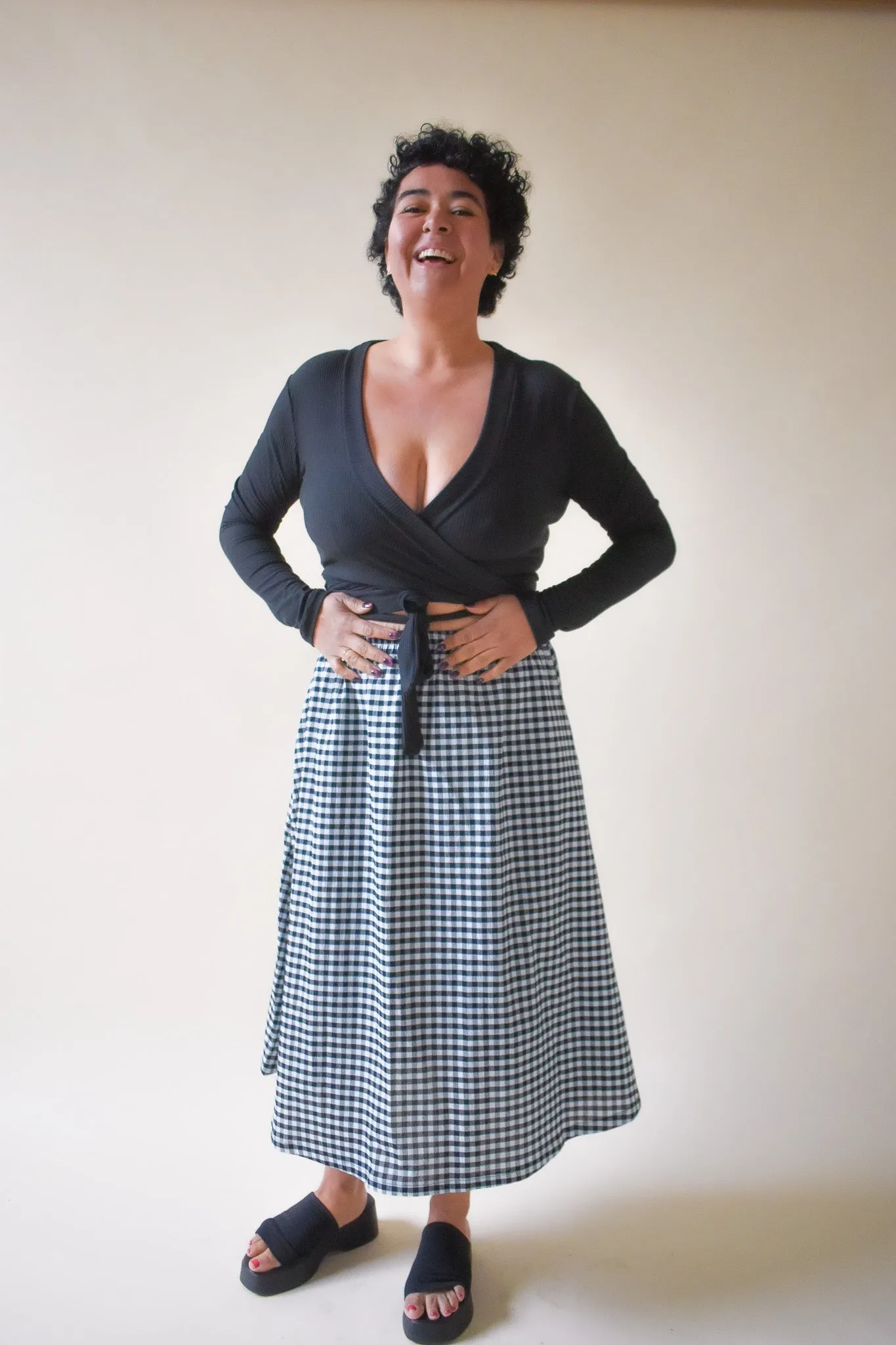 Eva Midi Gingham Skirt sold by Altar PDX