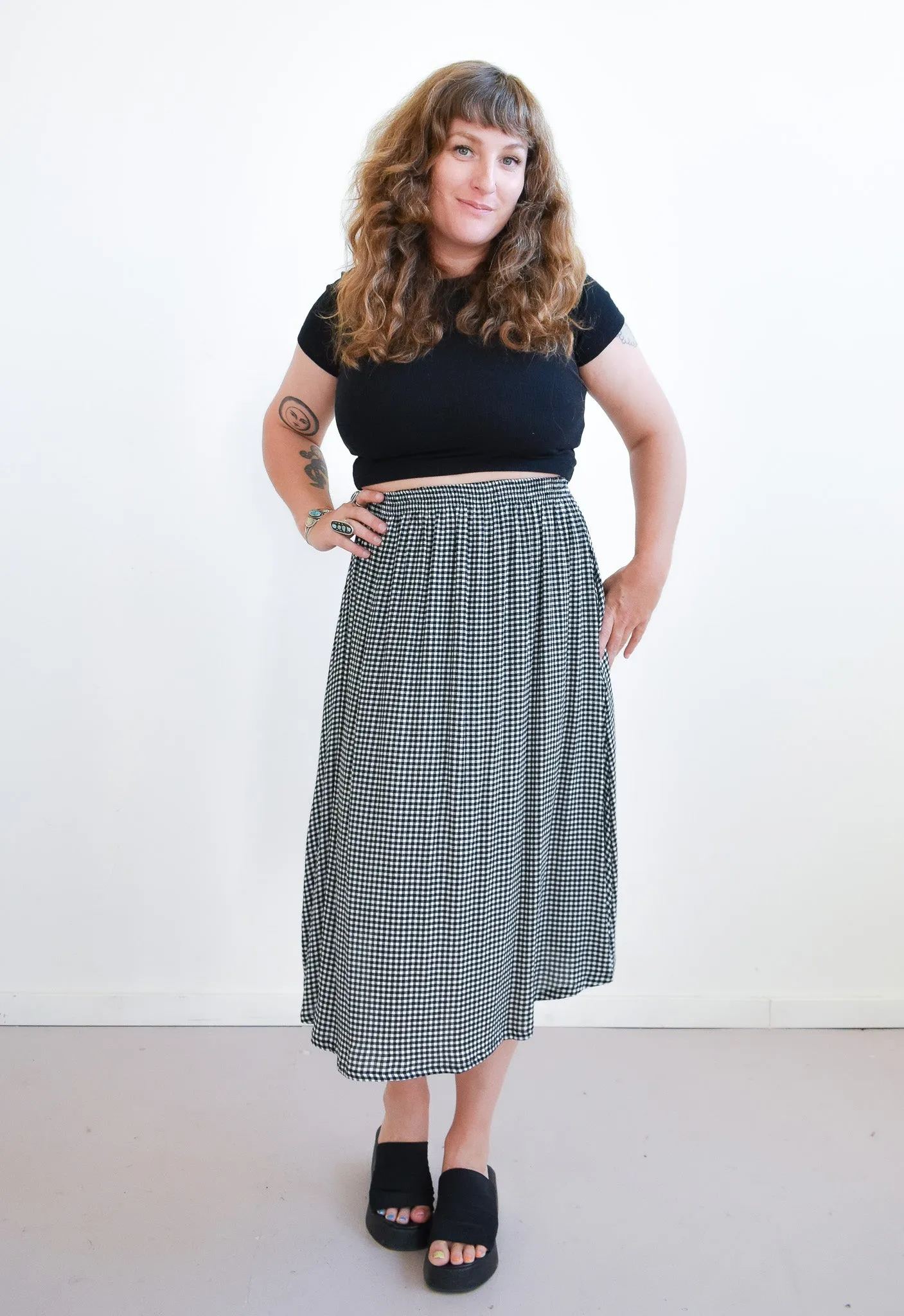 Eva Midi Gingham Skirt sold by Altar PDX product image thumbnail 2