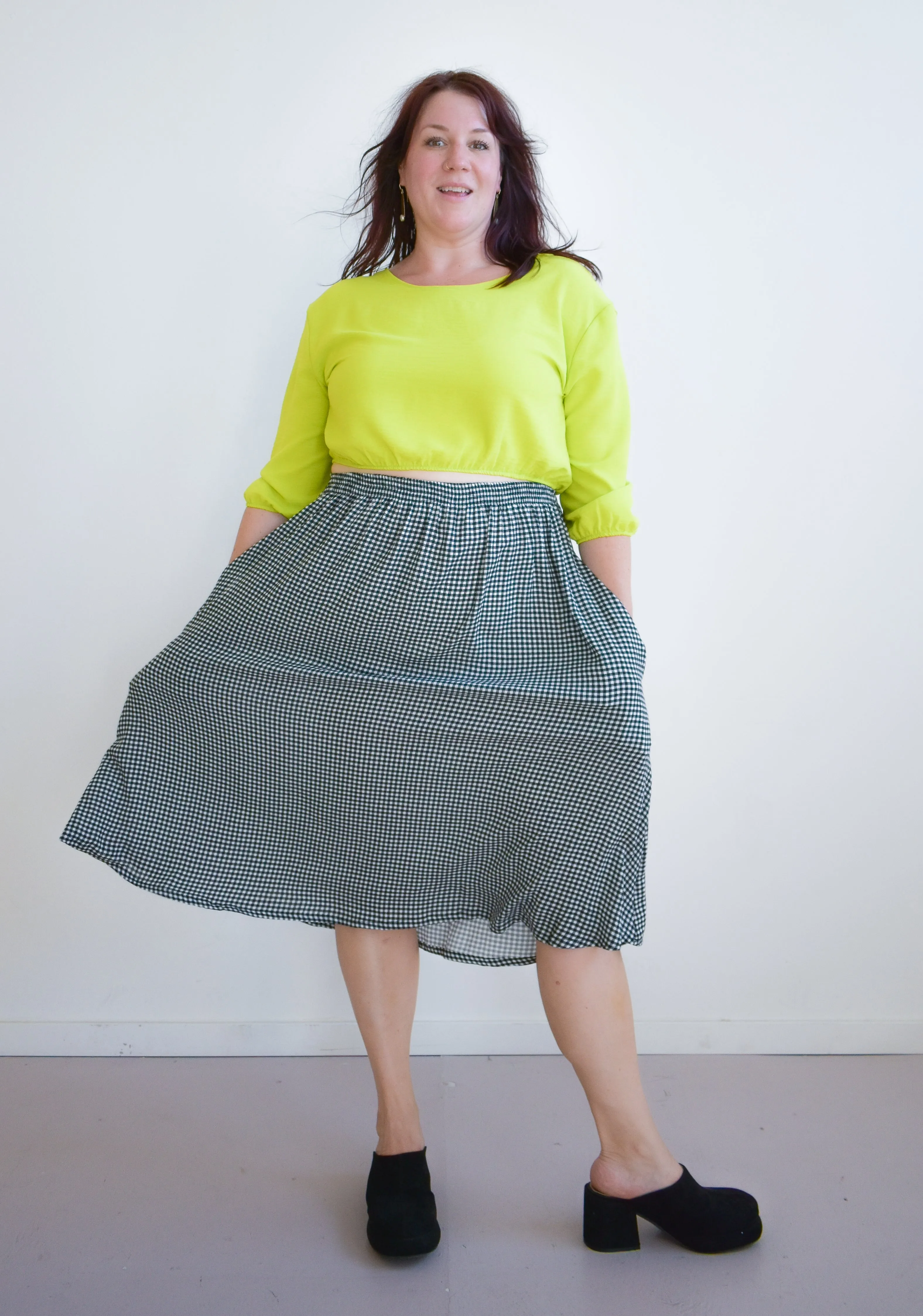 Eva Midi Gingham Skirt sold by Altar PDX product image thumbnail 5