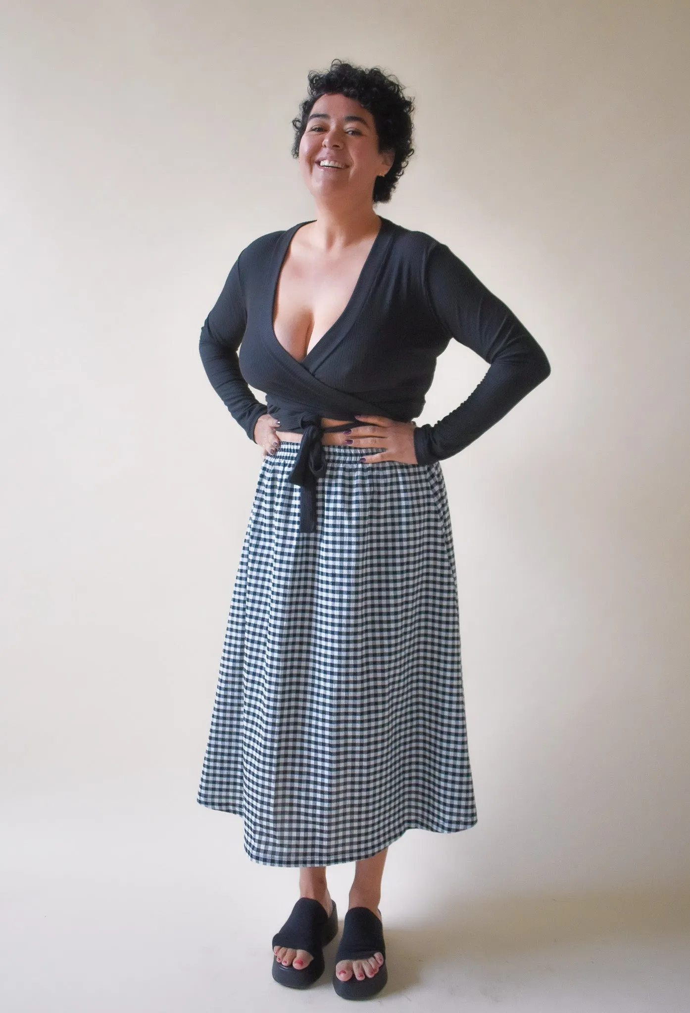 Eva Midi Gingham Skirt sold by Altar PDX product image thumbnail 3