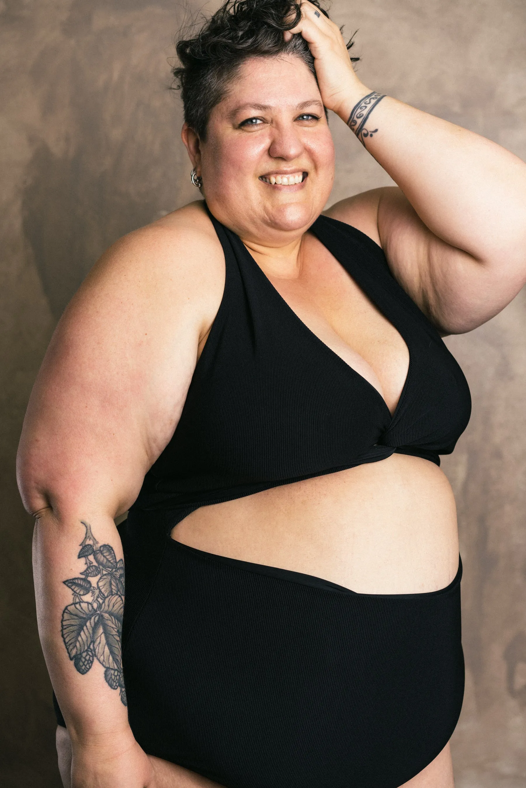 Selka Swimsuit in Black Ribknit sold by Altar PDX product image thumbnail 4