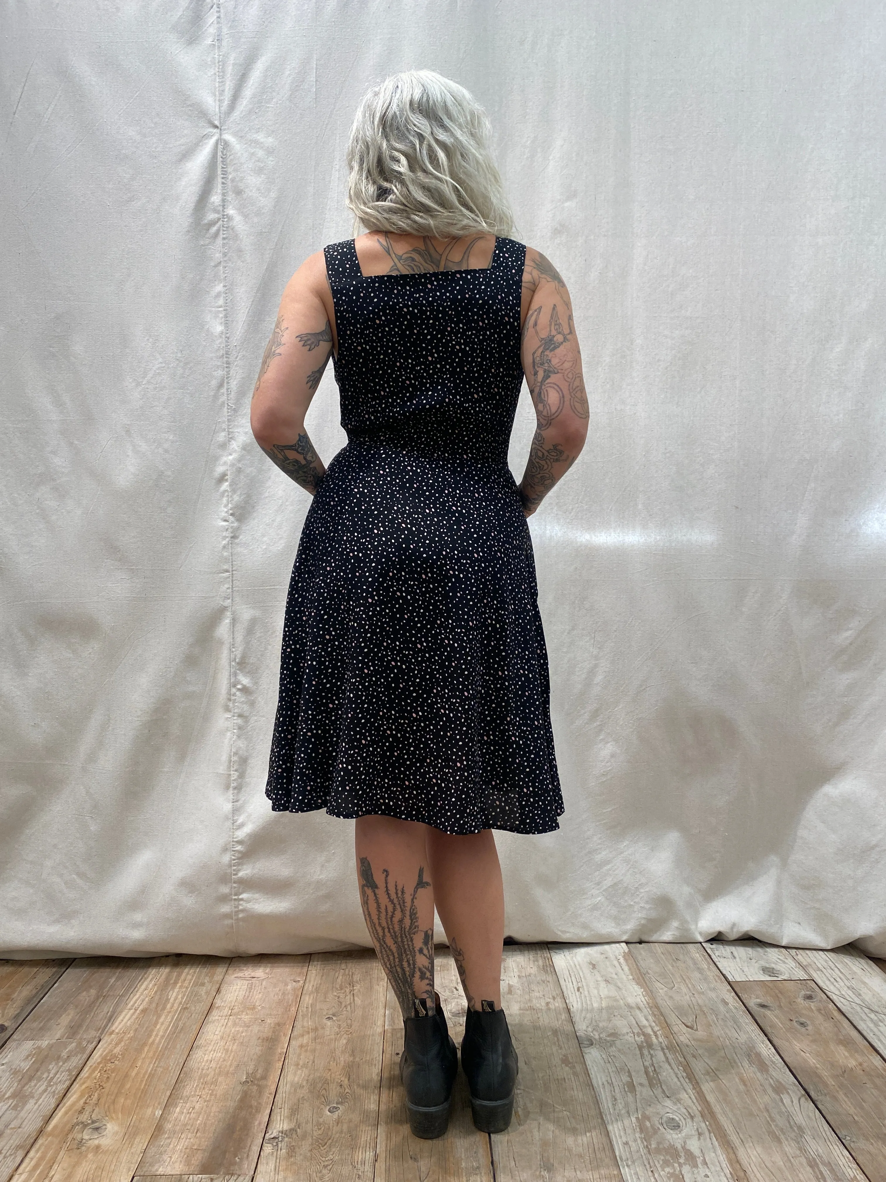 Sheet Dress in Black Dot sold by Altar PDX product image thumbnail 4