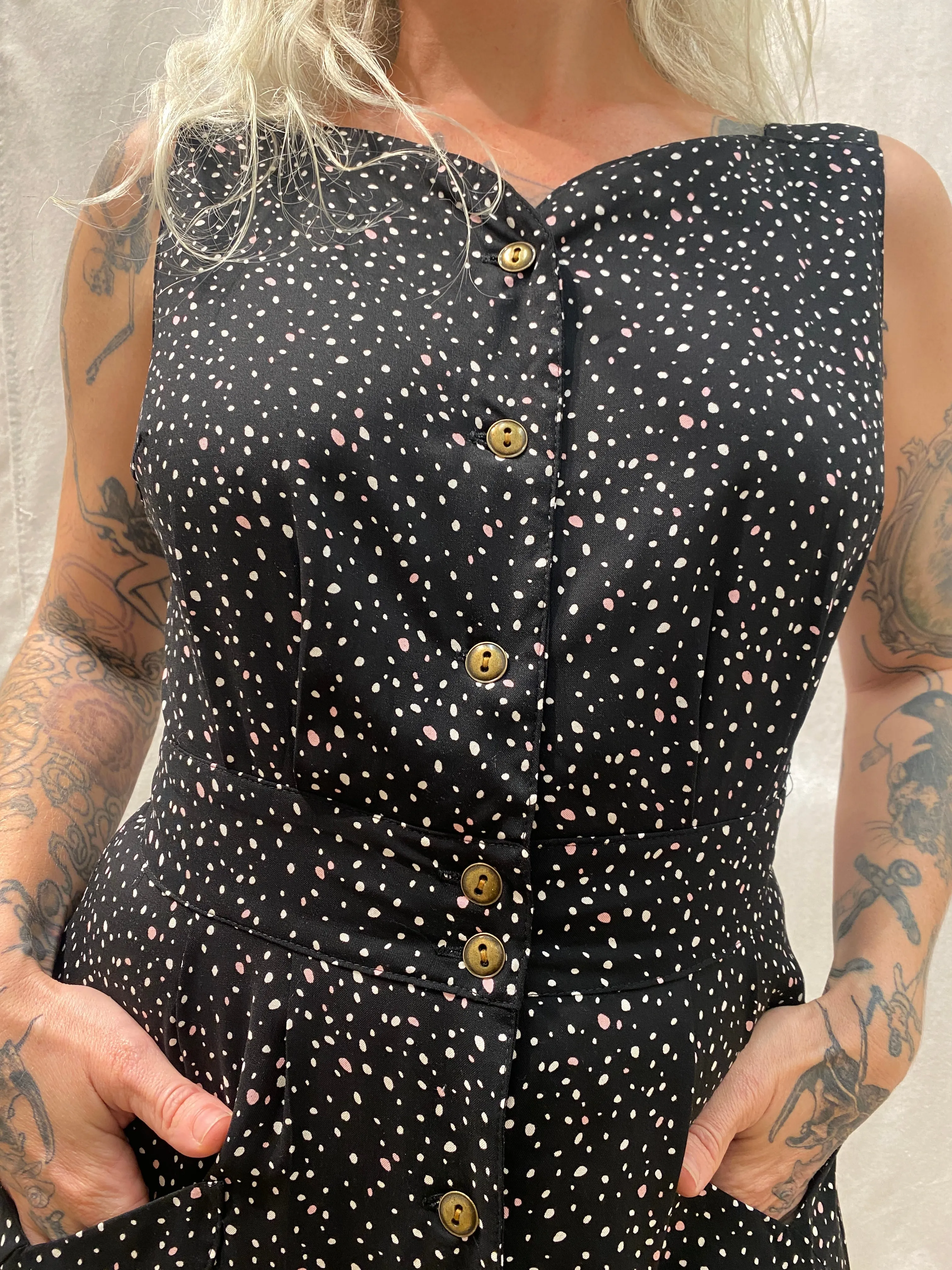 Sheet Dress in Black Dot sold by Altar PDX product image thumbnail 3