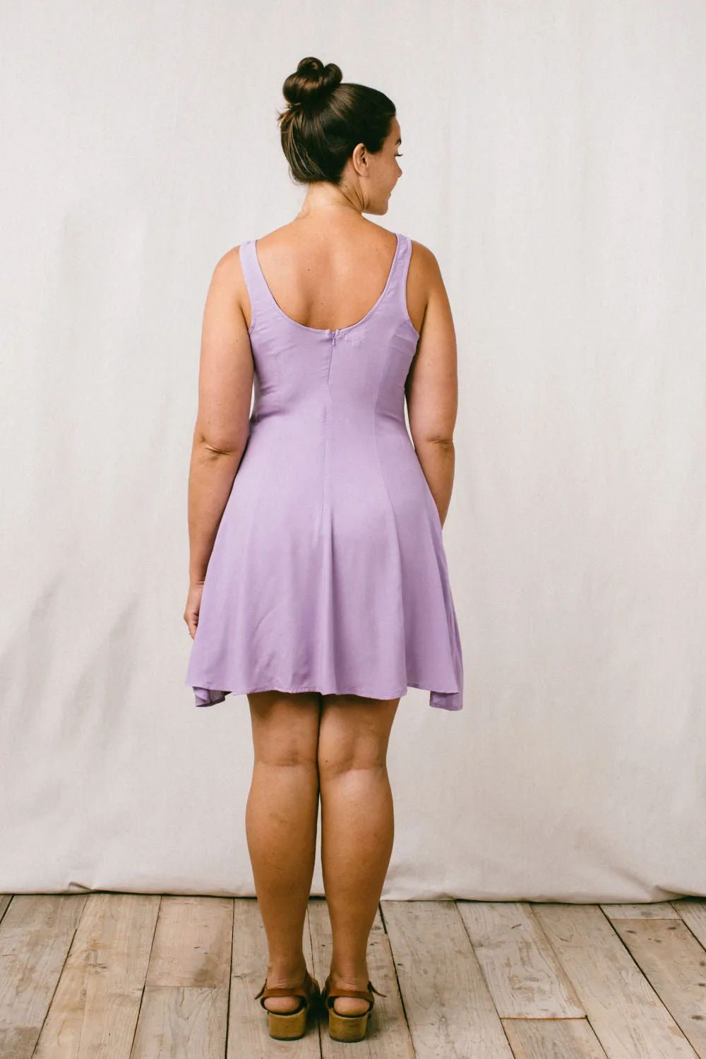 Delana Dress in Lilac Challis sold by Altar PDX product image thumbnail 4