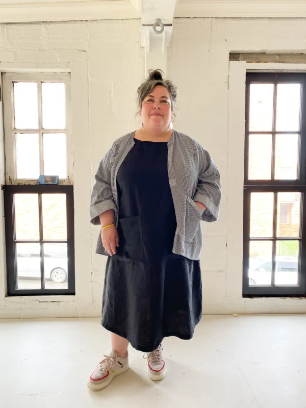 Basic Dress - Black Linen sold by Altar PDX
