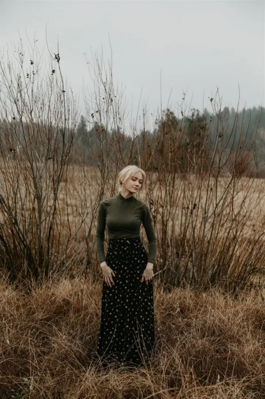 Mock Top in Olive sold by Altar PDX