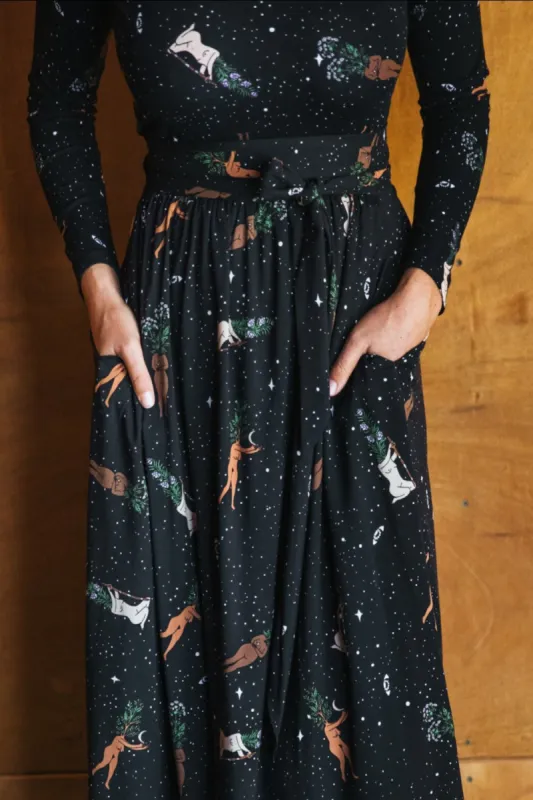 Maxi Wrap Skirt in Protection Spell sold by Altar PDX