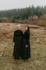 Maxi Wrap Skirt in Black Floral sold by Altar PDX
