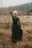 Maxi Wrap Skirt in Black Floral sold by Altar PDX
