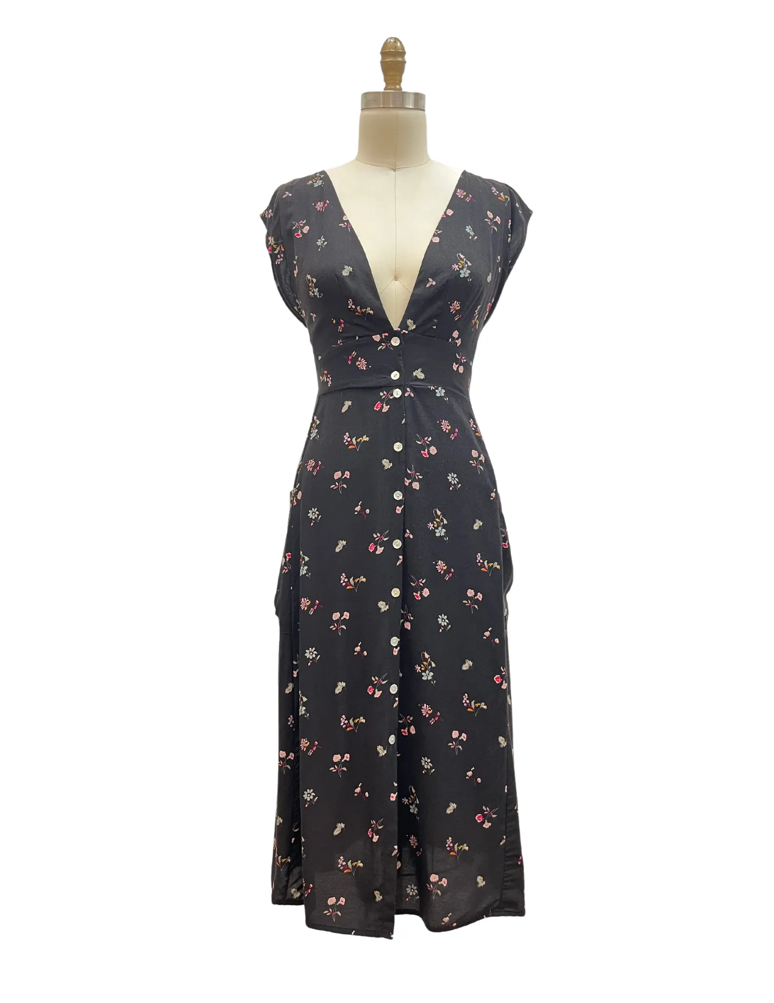 Penelope Dress in Dark Floral sold by Altar PDX