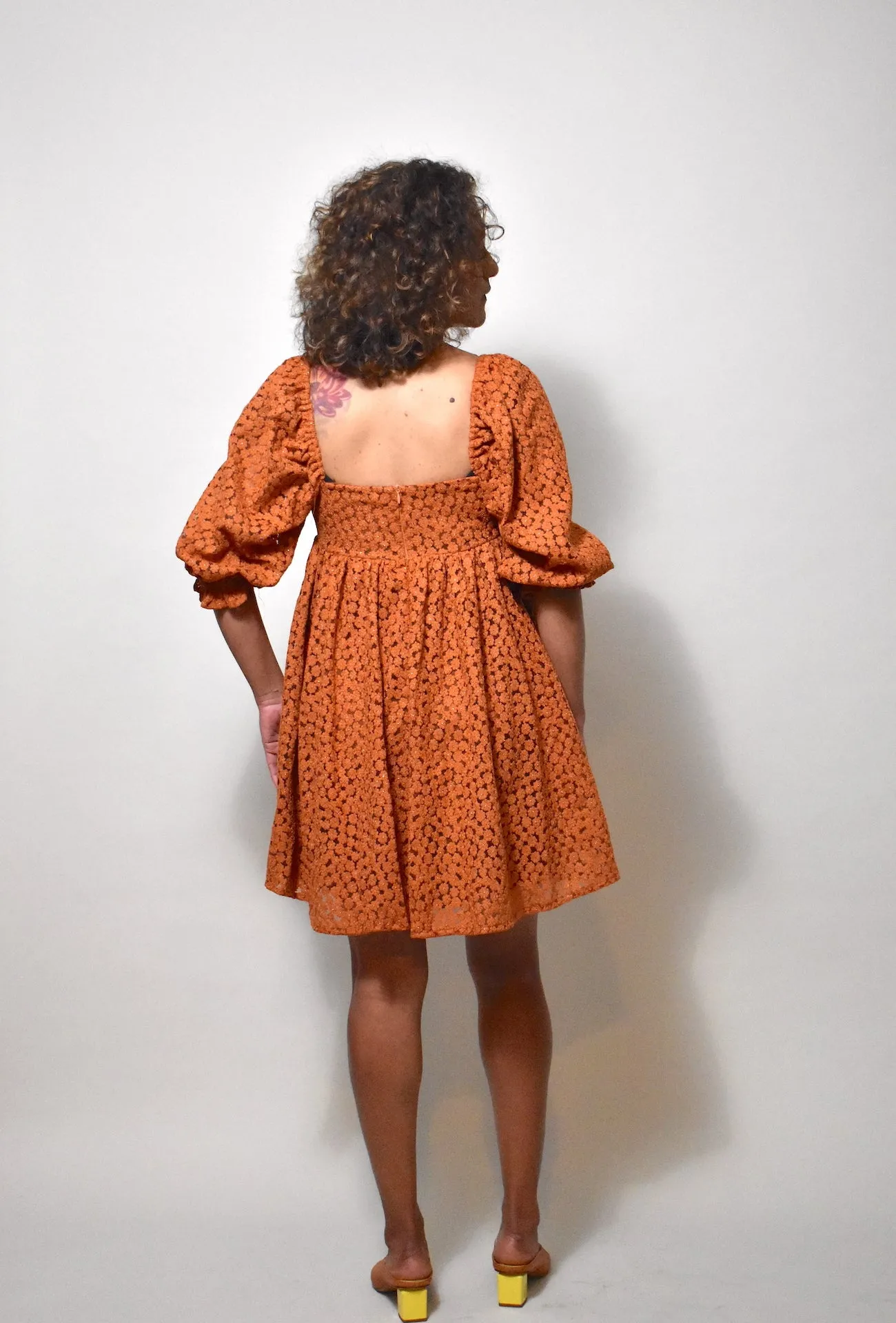 Bishop Sleeve Holiday Dress in Cardamom sold by Altar PDX product image thumbnail 2