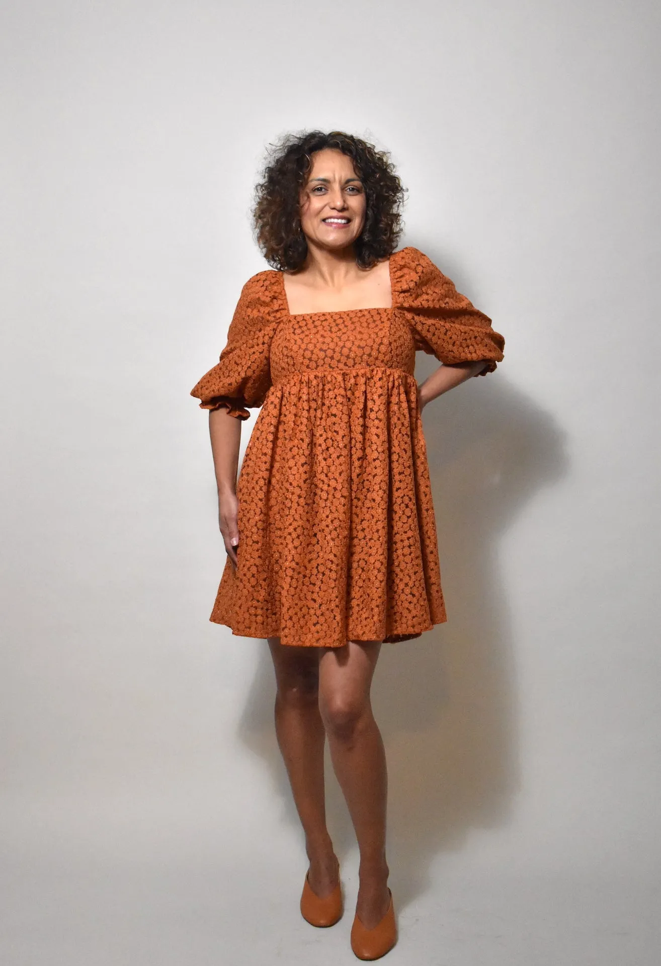 Bishop Sleeve Holiday Dress in Cardamom sold by Altar PDX product image thumbnail 3