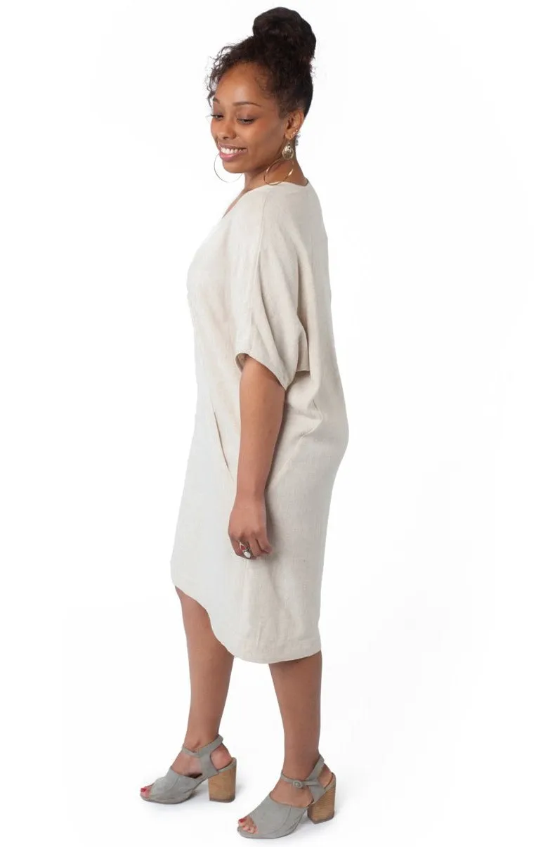 Cocoon Dress in Oat Linen sold by Altar PDX product image thumbnail 5