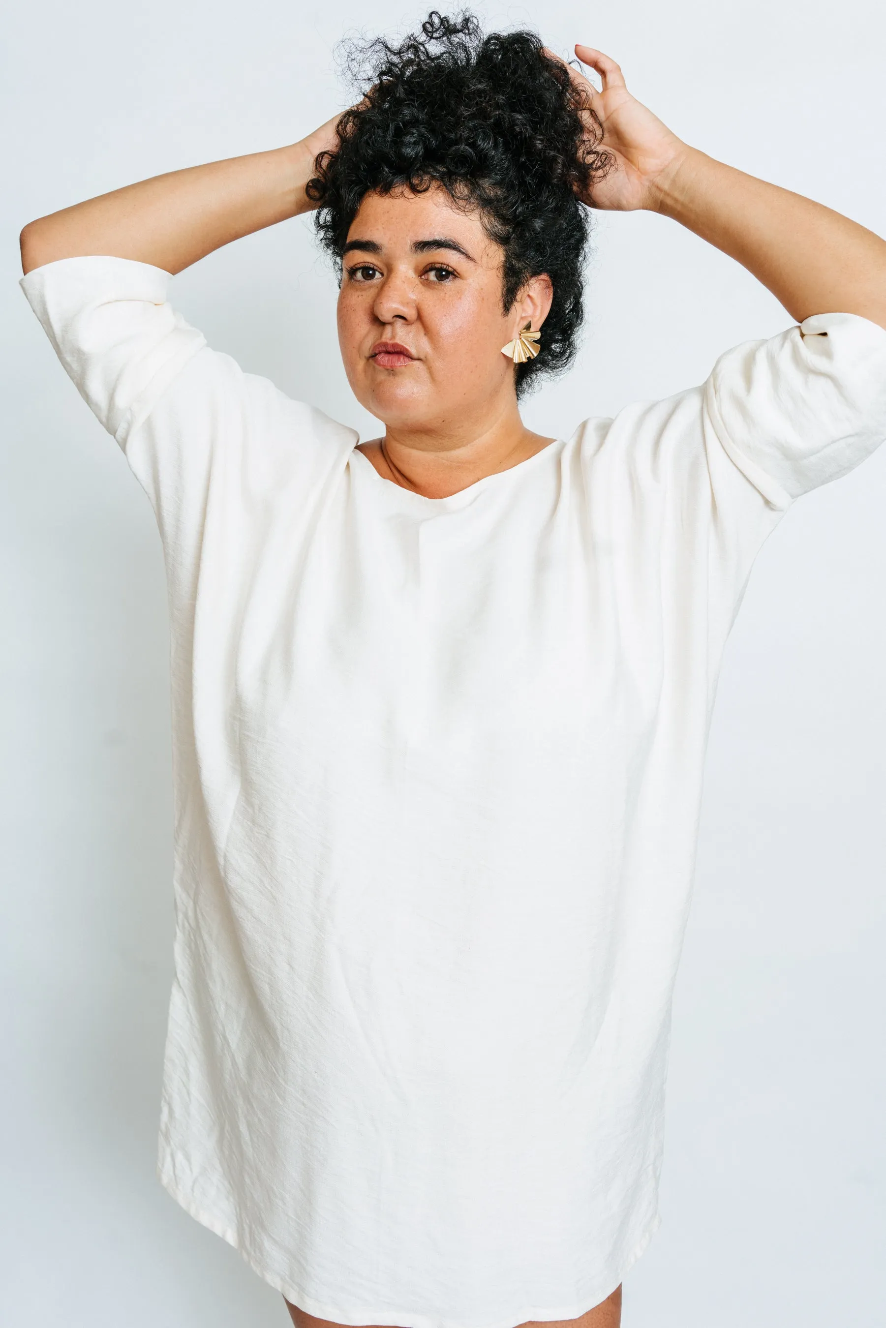 Cream Woven Batwing Dress sold by Altar PDX product image thumbnail 2