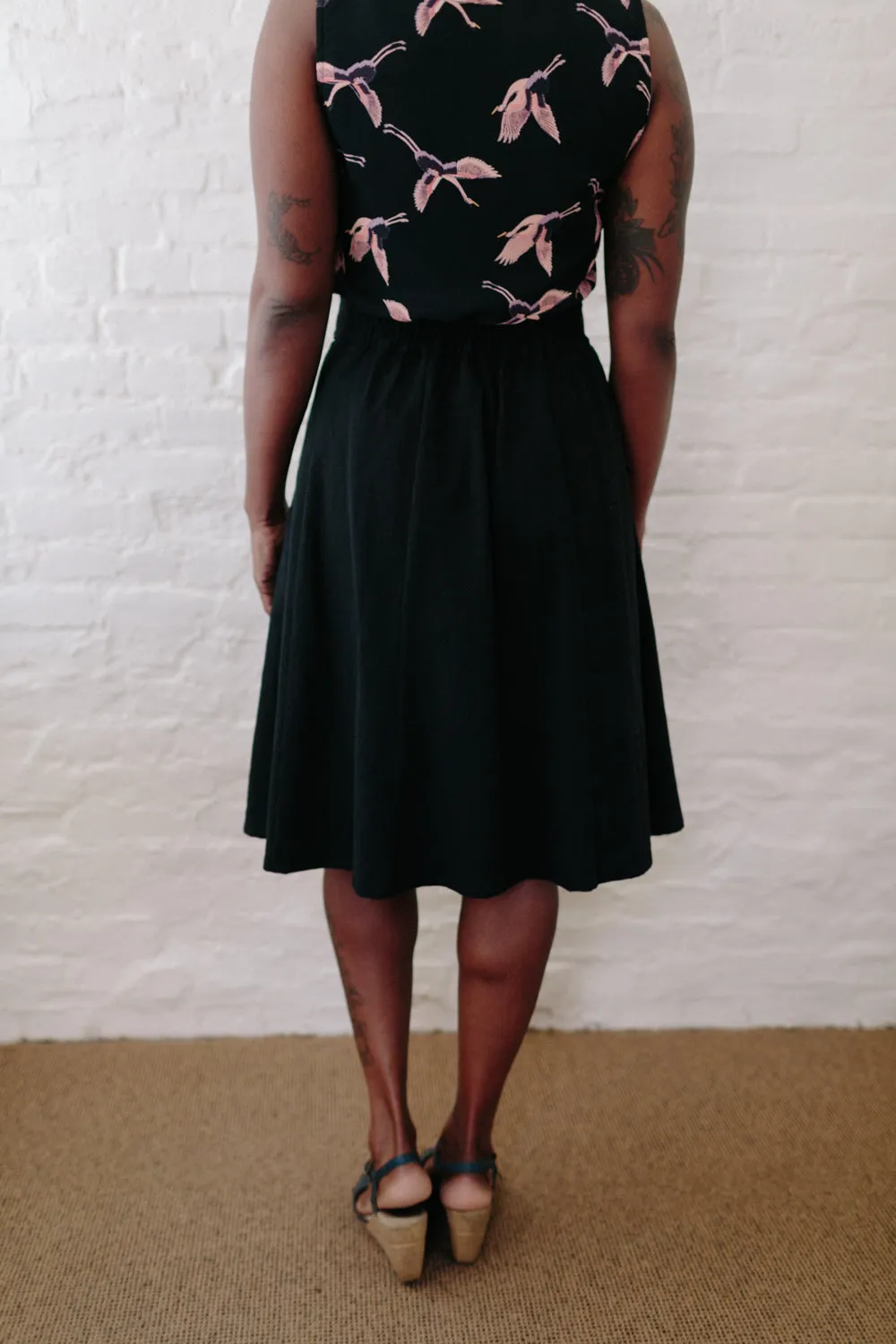 Bae Skirt in Black Linen sold by Altar PDX product image thumbnail 5