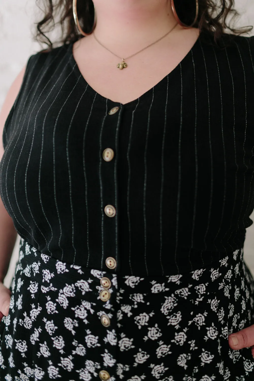 Aviva Top in Black Pinstripe sold by Altar PDX product image thumbnail 5