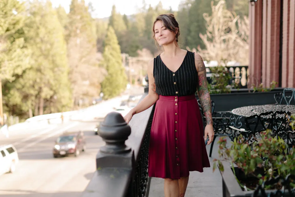 Aviva Top in Black Pinstripe sold by Altar PDX product image thumbnail 2