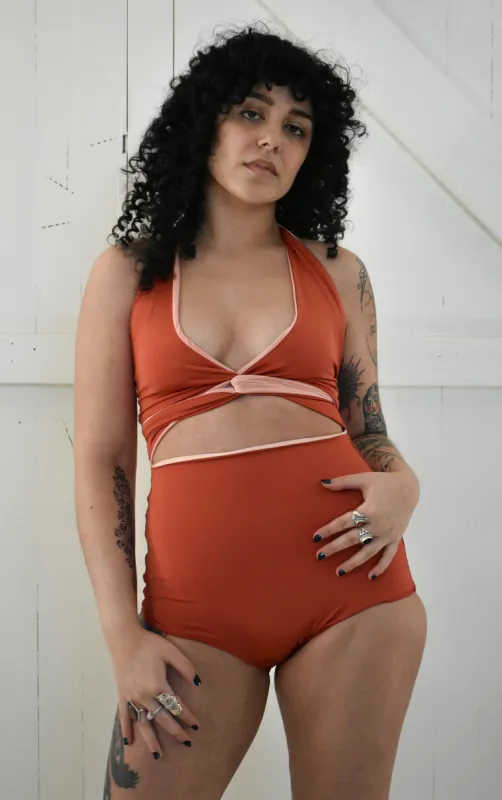 Selka Swimsuit in Desert Clay sold by Altar PDX