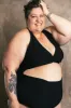 Selka Swimsuit in Black Ribknit + sold by Altar PDX