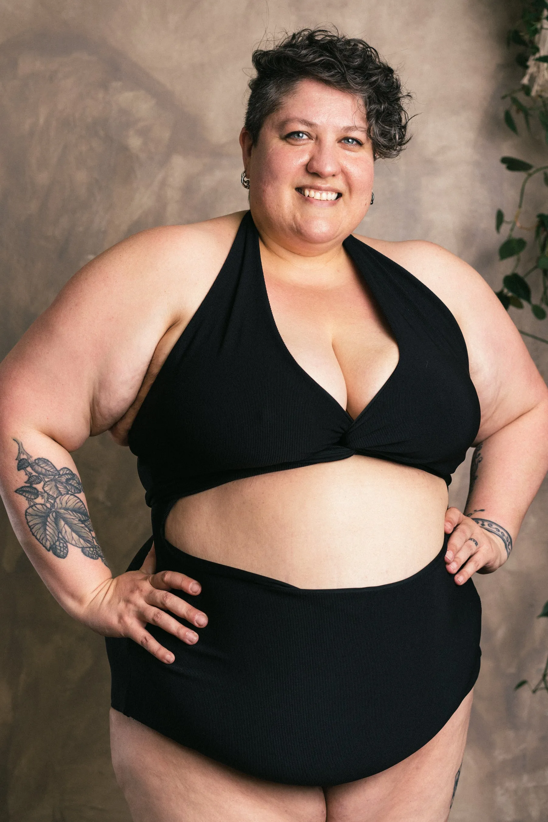 Selka Swimsuit in Black Ribknit + sold by Altar PDX