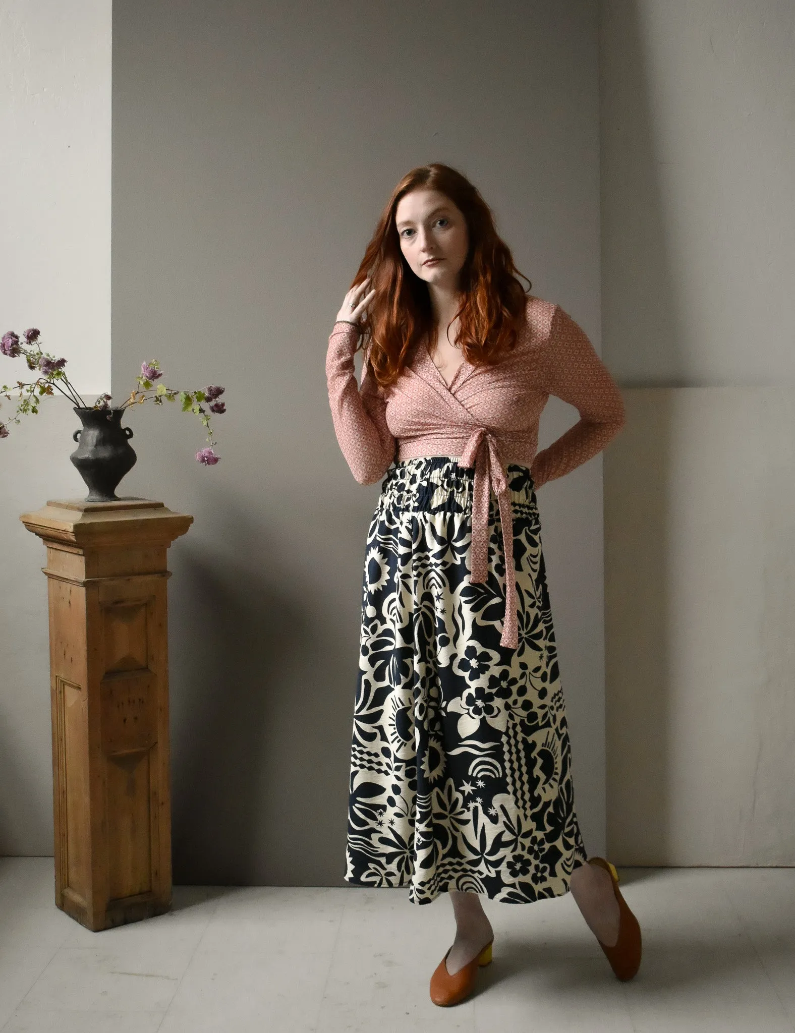 Rowan Wrap Knit Top in Deco sold by Altar PDX product image thumbnail 5