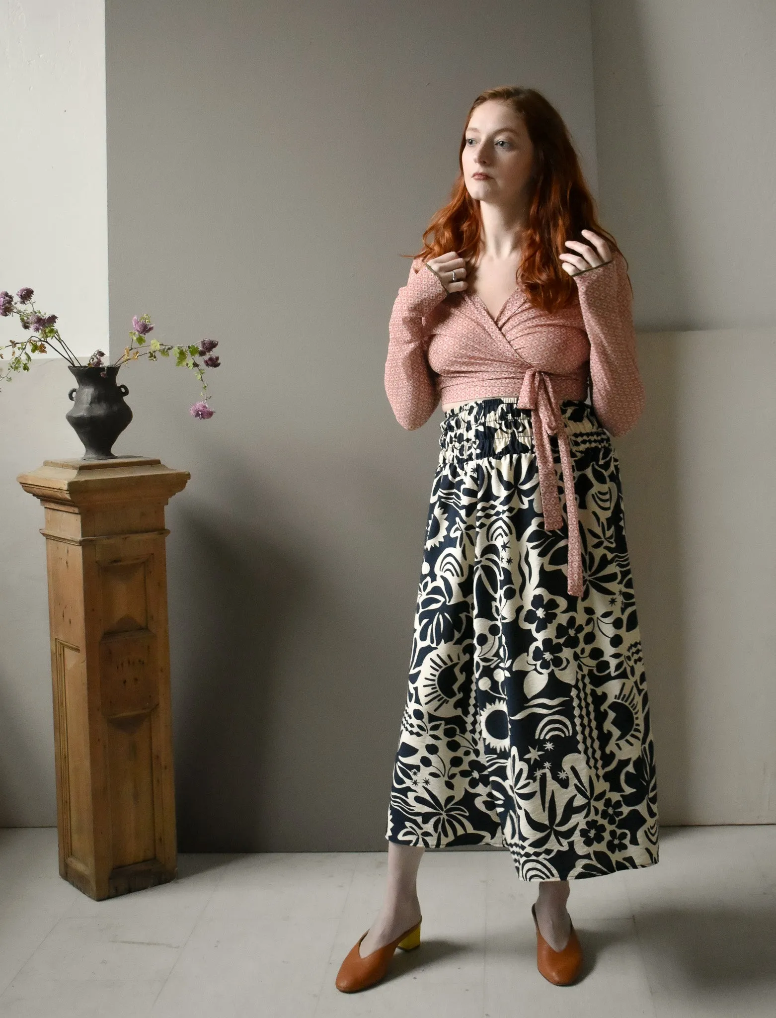 Rowan Wrap Knit Top in Deco sold by Altar PDX product image thumbnail 2