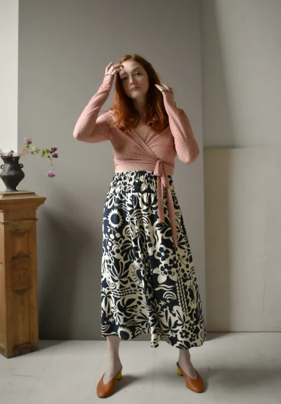 Rowan Wrap Knit Top in Deco sold by Altar PDX