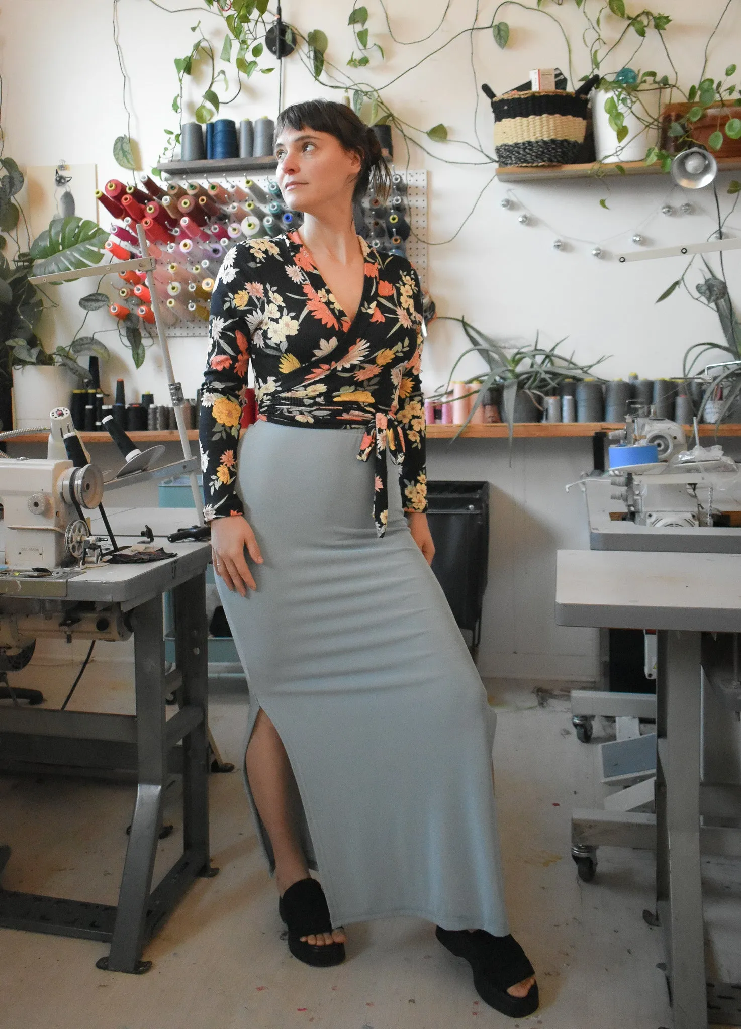 Rowan Wrap Knit Top in Primrose and Zinnia sold by Altar PDX product image thumbnail 3