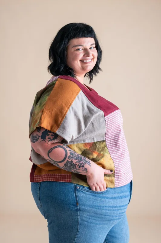 Painter Top 4X in Patchwork #3 sold by Altar PDX