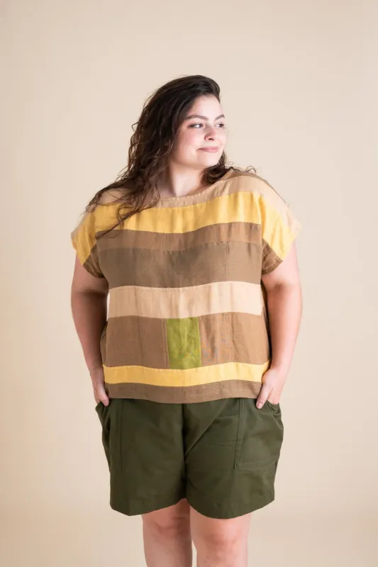 Painter Top XL in Patchwork #3 sold by Altar PDX