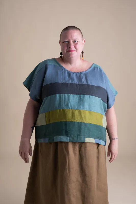 Painter Top 3X in Patchwork #3 sold by Altar PDX