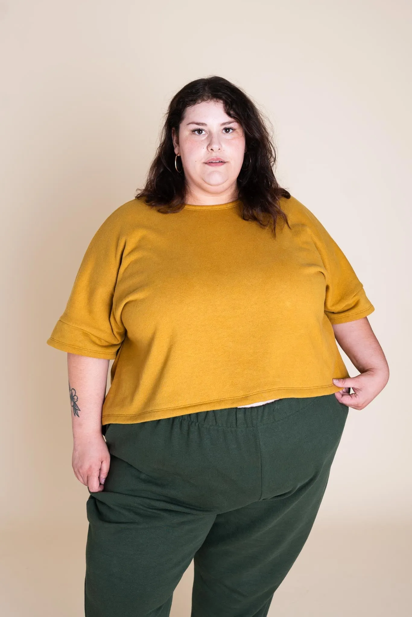 Chloe Tee in Goldenrod sold by Altar PDX