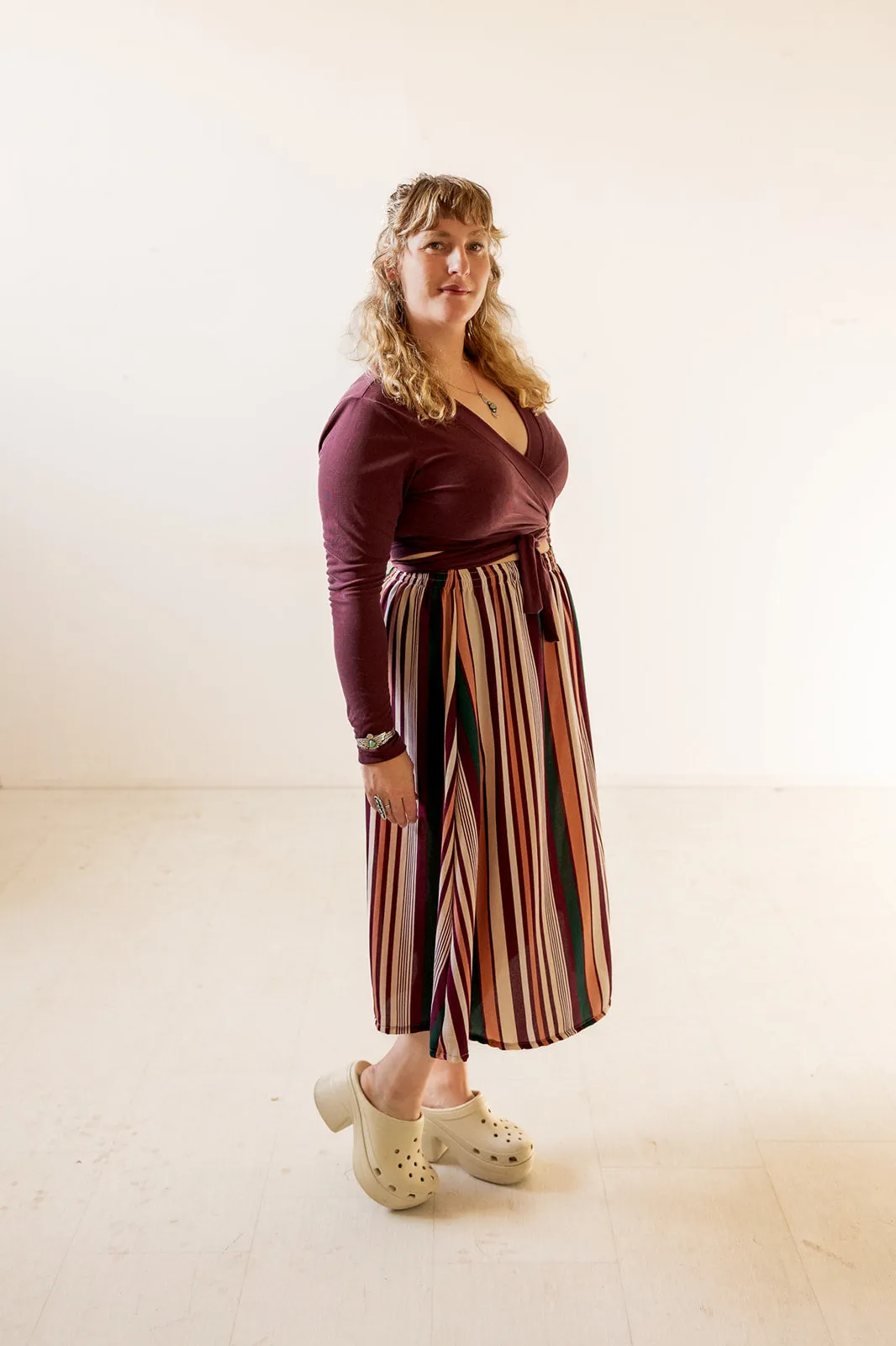 Eva Midi Skirt in 70s Stripe sold by Altar PDX product image thumbnail 4